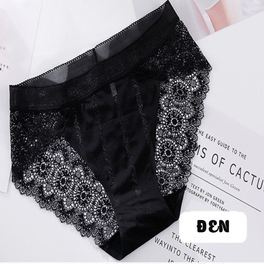 Quần lót nữ họa tiết sọc kiểu dáng Ren đáy quần Cotton | BigBuy360 - bigbuy360.vn
