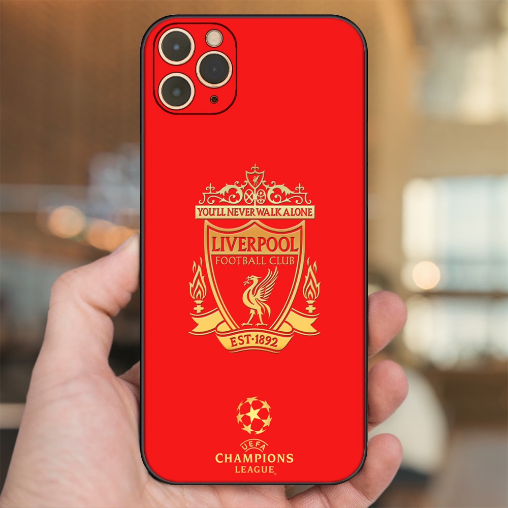 Ốp lưng iPhone 11 Pro Max dẻo đen cạnh vuông in hình Liverpool FC