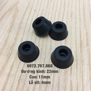 4 chân cao su phi 22mm cao 11mm