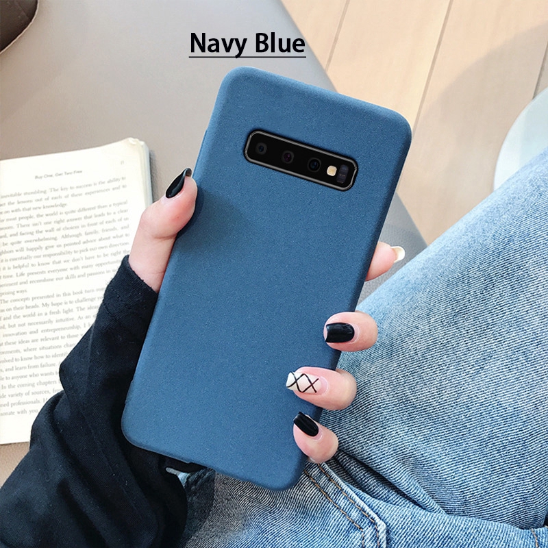 Samsung Galaxy S10 Plus S10e Note 10 Pro Note 9 Case Matte Sandstone Soft Phone Case Back Cover