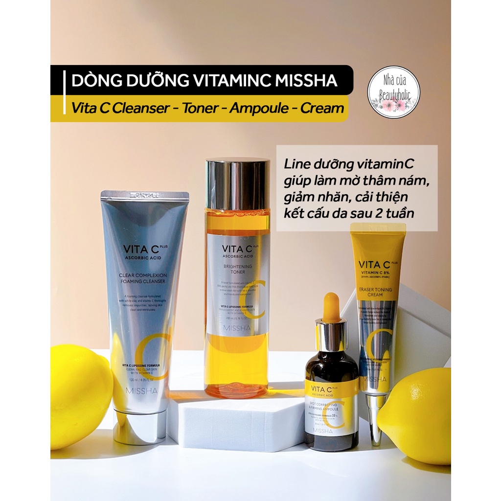 Dòng dưỡng VitaiminC mờ thâm, ngăn lão hóa MISSHA VITA C