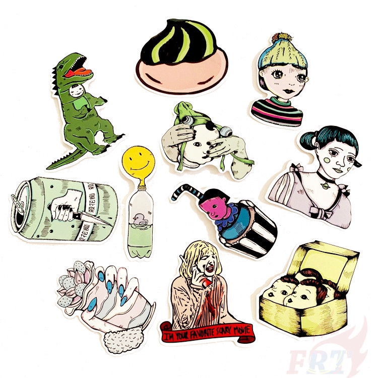 ❉ Tomie anrimiteddo - Series 02 Giấy và decal dán tường ❉ 50Pcs/Set Junji Ito Horror Comics Mixed Doodle Stickers