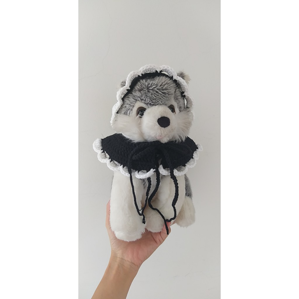 SET YẾM + NÓN TIỂU NGƯỜI HẦU handmade cho PET chó, mèo,. thỏ, chuột ú....