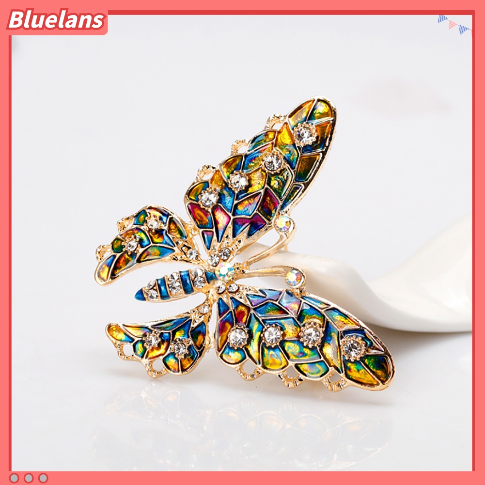 Ghim Cài Áo Hình Bướm Đính Đá Nhân Tạo Thời Trang Cho Nữ