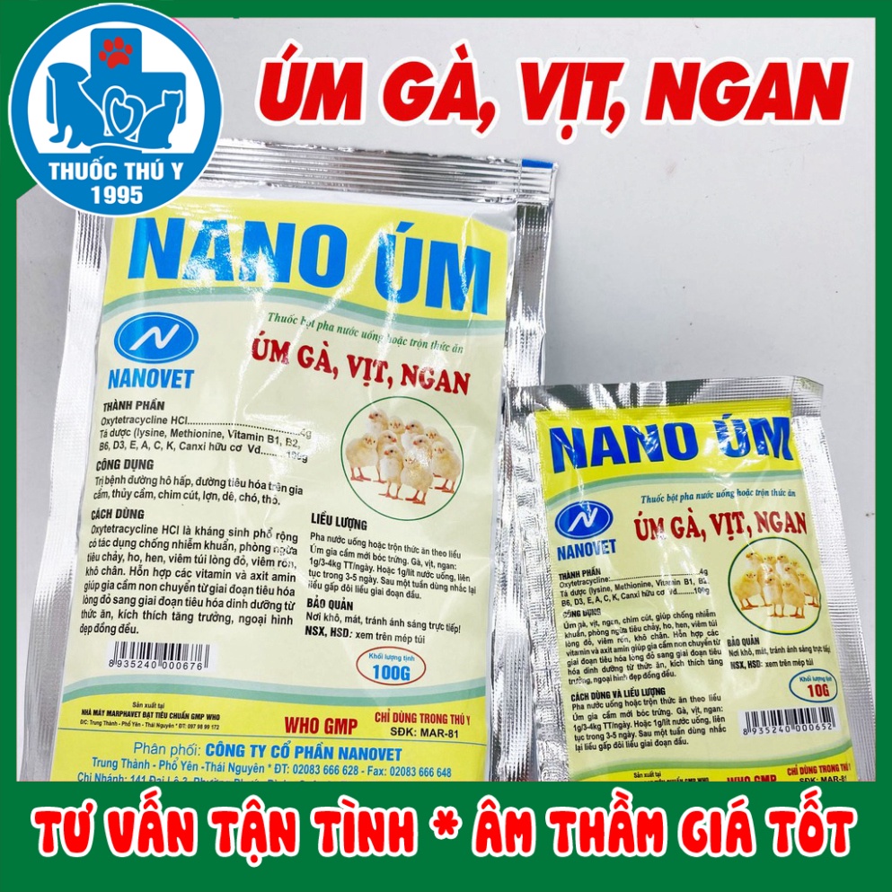 Gói 50g NANO ÚM -  úm gia cầm, thủy cầm, chim non