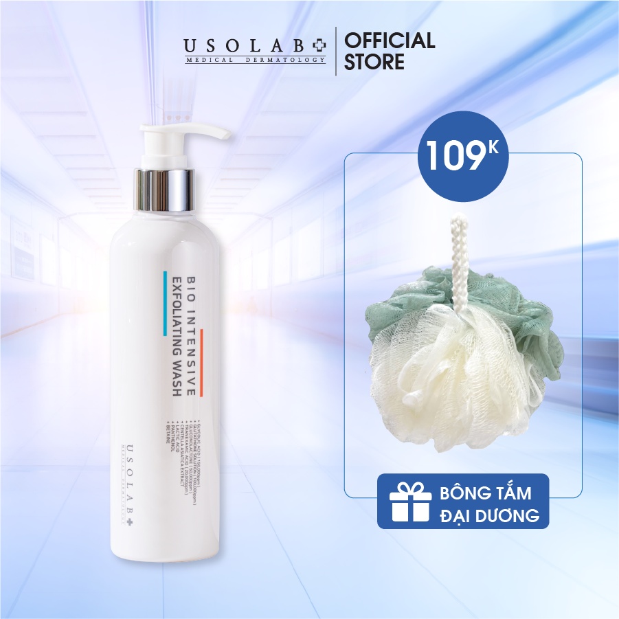 Sữa Tắm trắng tại nhà Bio Intensive Exfoliating Wash Usolab 250ml
