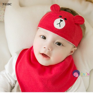 Set Nón che thóp cho bé và Yếm - N110