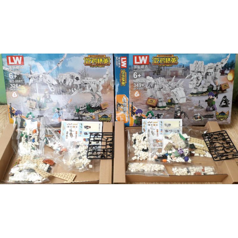 Lắp ráp 1 hộp Lego_Bảo tàng xương Khủng Long 0081 có nhiều chi tiết bằng nhựa