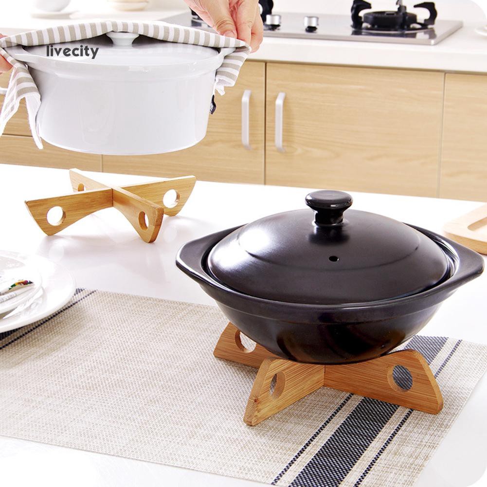 Giá Đỡ Xoong Nồi Bằng Gỗ Cách Nhiệt