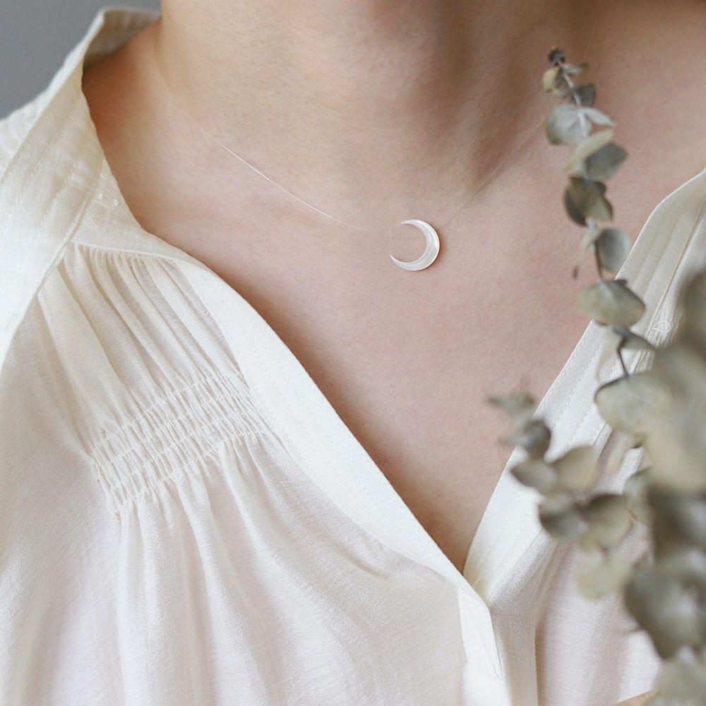 Vòng cổ Mặt Trăng Khuyết Phong Cách Hàn Quốc Đơn Giản Cho Nữ