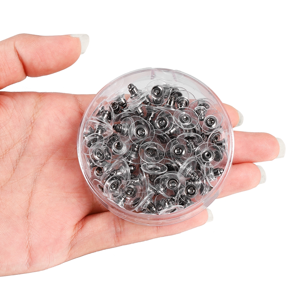 St.kunkka Set 800 chấu khuyên tai dạng hạt và nút chụp tự làm trang sức