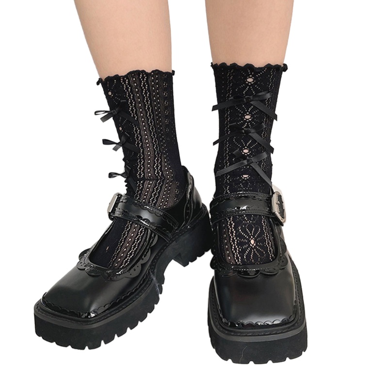 Vớ Nhún Bèo Khoét Rỗng Phong Cách Lolita Nhật Bản Ngọt Ngào Cho Nữ xiangbao