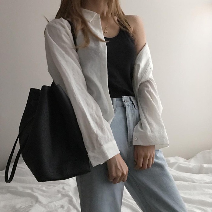Túi tote da oversize vừa A4 - P028