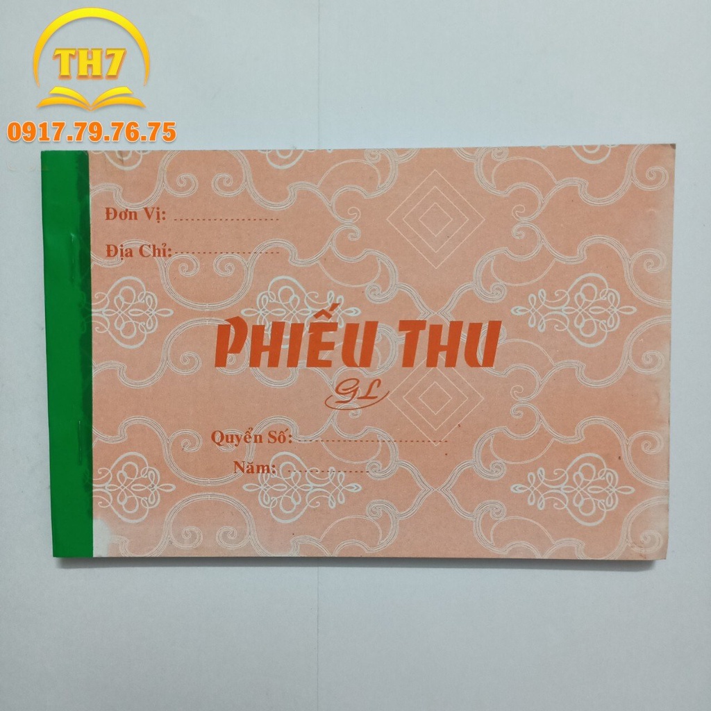 Phiếu thu 1 liên, 2 liên
