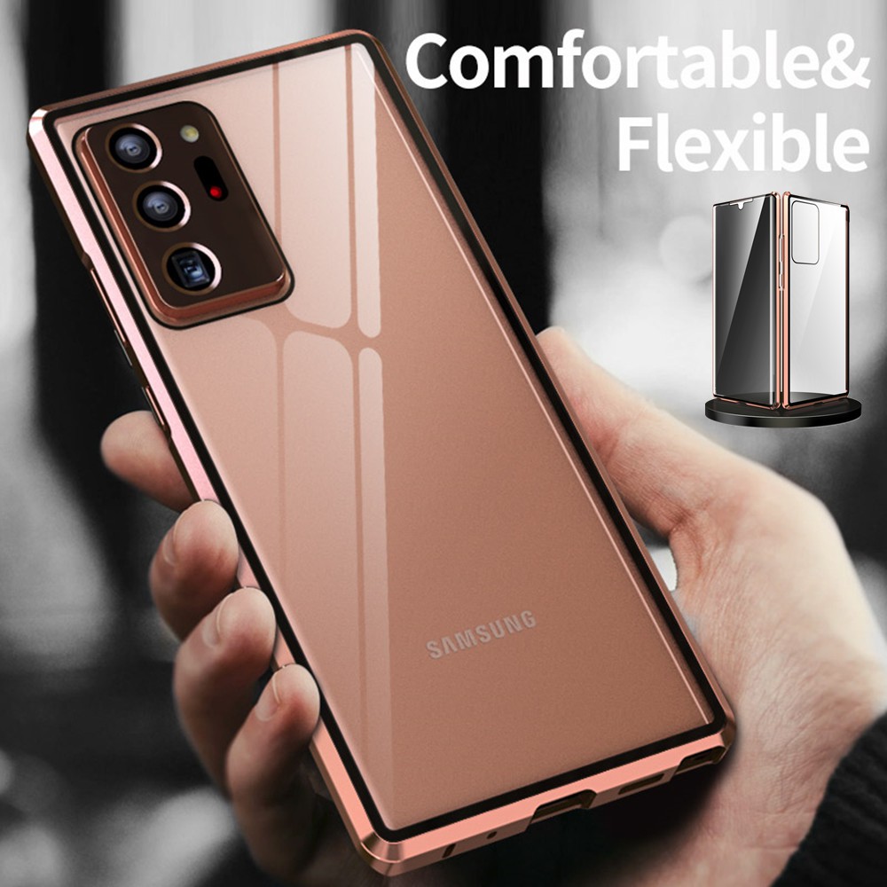 Ốp điện thoại hai mặt kính hút từ tính chống nhìn trộm 360 độ thích hợp cho Samsung Galaxy Note 20 Ultra 5G Note 10 Plus