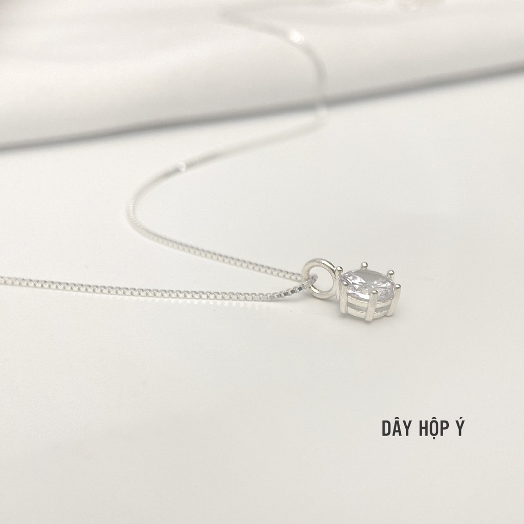 Dây chuyền bạc nữ đính đá mặt tròn hot trend ANTA Jewelry ATJ6545M