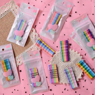 Set 10 kẹp tóc xước mầu, kẹp tăm nhiều mầu PK49