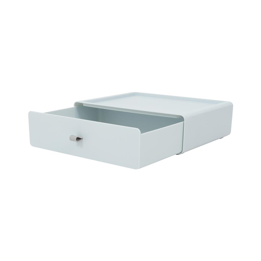 HomeBase ACCO Hộp nhựa dạng ngăn kéo có thể xếp chồng lên nhau thành tủ Size M C8xR26.8xS21cm màu xám