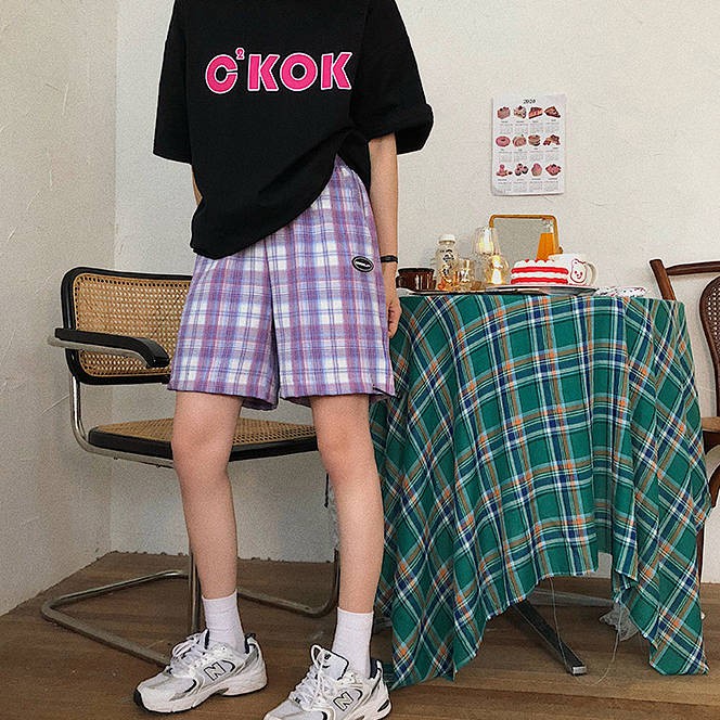 Quần Short Nữ Họa Tiết Caro Phong Cách Thời Trang Mùa Hè 2021 | BigBuy360 - bigbuy360.vn