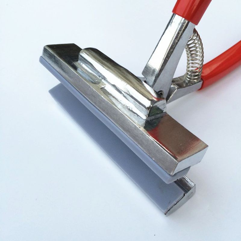 Kìm kéo dãn bề mặt vải miệng 12cm thiết kế tay cầm màu đỏ chuyên dụng vẽ tranh sơn dầu