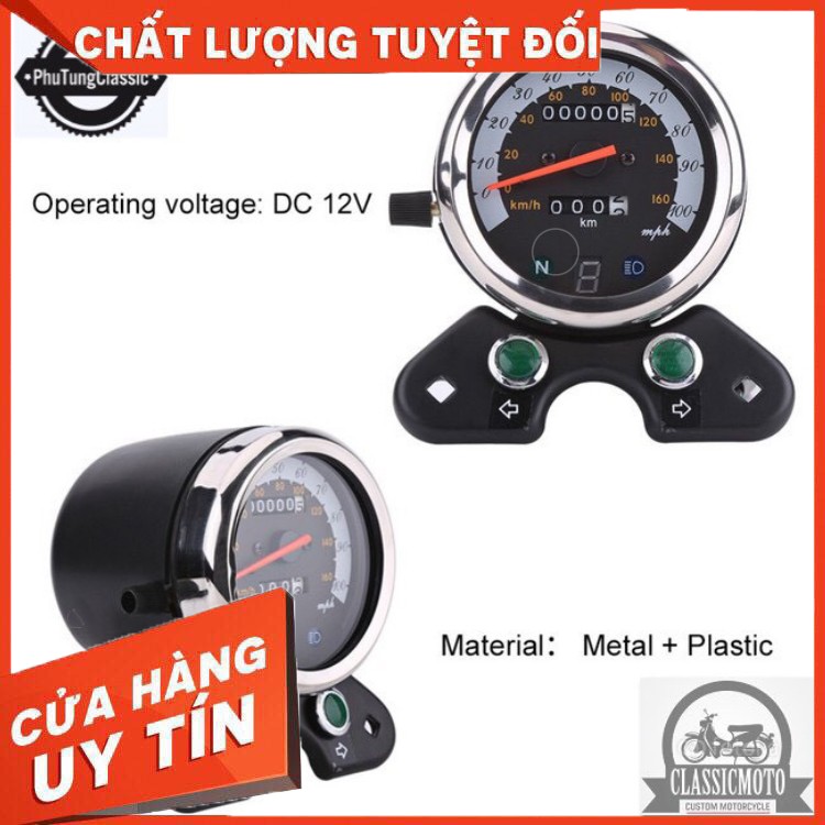 Đồng Hồ độ đo km classic loại lớn có kèm báo số cao cấp