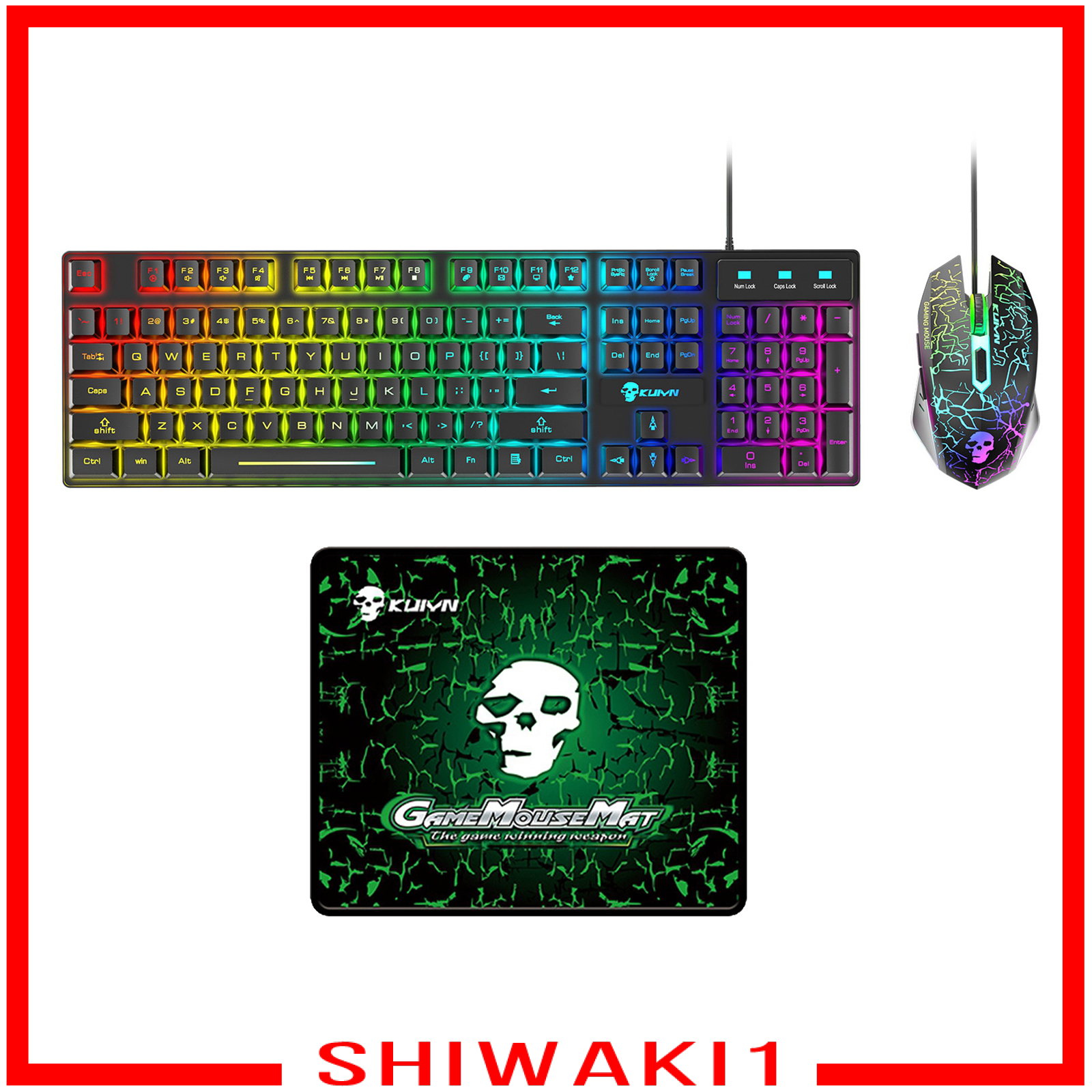 Combo Bàn Phím Cơ Gaming Shiwaki1 104 Phím Dành Cho Game Thủ