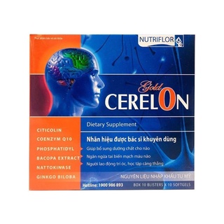 Bổ não CERELON GOLD hoạt huyết dưỡng não, ngăn ngừa tai biến, giảm các triệu chứng tiền đình