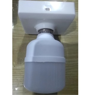 Đuôi đèn vuông ốp nổi gắn trần, tường E27 - Đế mỏng và dầy (tự chọn)