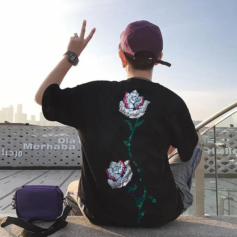Áo thun Stee ROSE STONE Đính đá Unisex