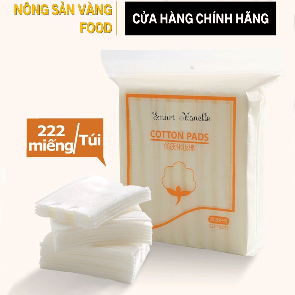 Bông tẩy trang 222 miếng Lameila BTT222, Bông Cotton Pads Mềm - Nông Sản Vàng