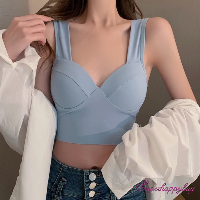 Áo Ngực Thể Thao Không Tay Màu Trơn Thời Trang Mùa Hè Cho Nữ