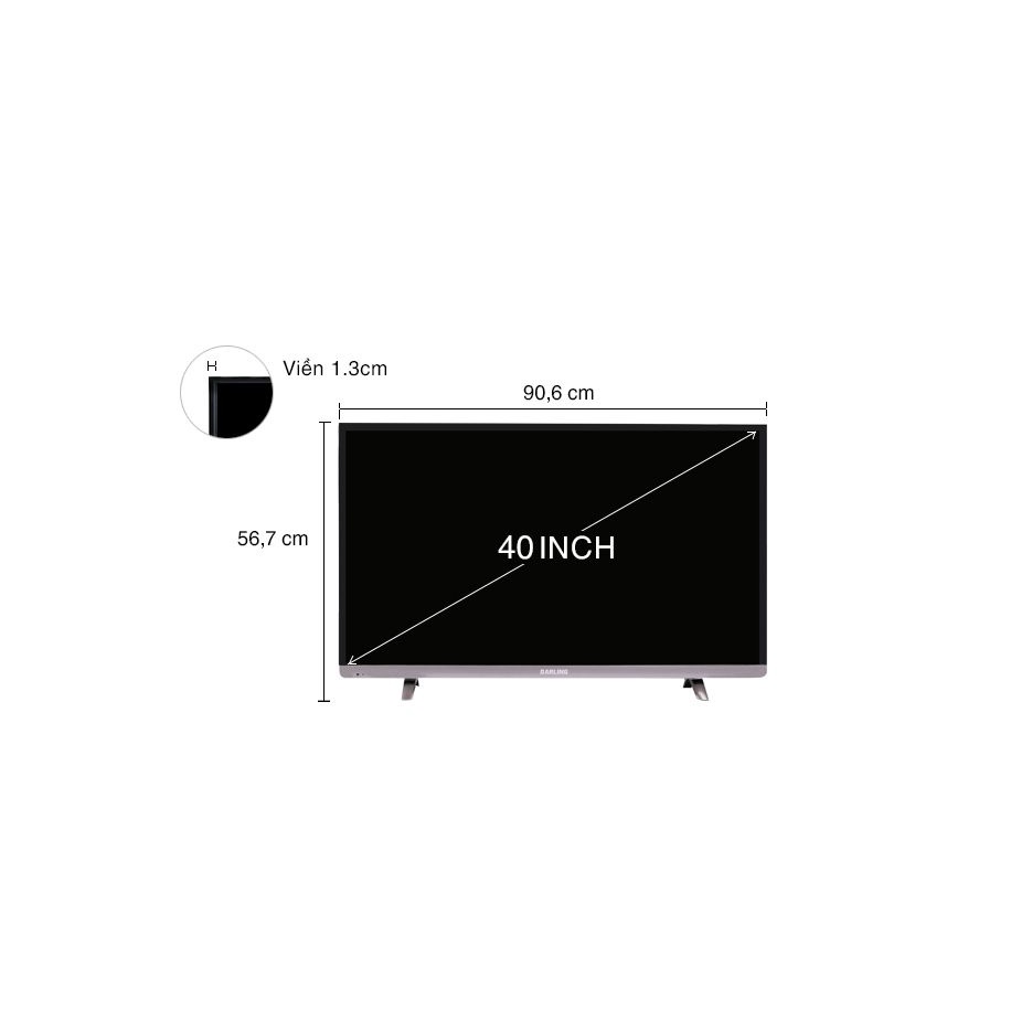 [Mã ELHAMS5 giảm 6% đơn 300K] Smart Tivi 40 inch Darling 40HD959T2 , Darling 40HD959T