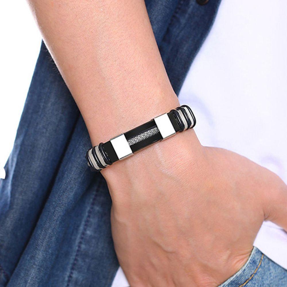 Vòng Tay VANES1 Chất Liệu Thép Titan Phong Cách Hip Hop Punk Cho Nam