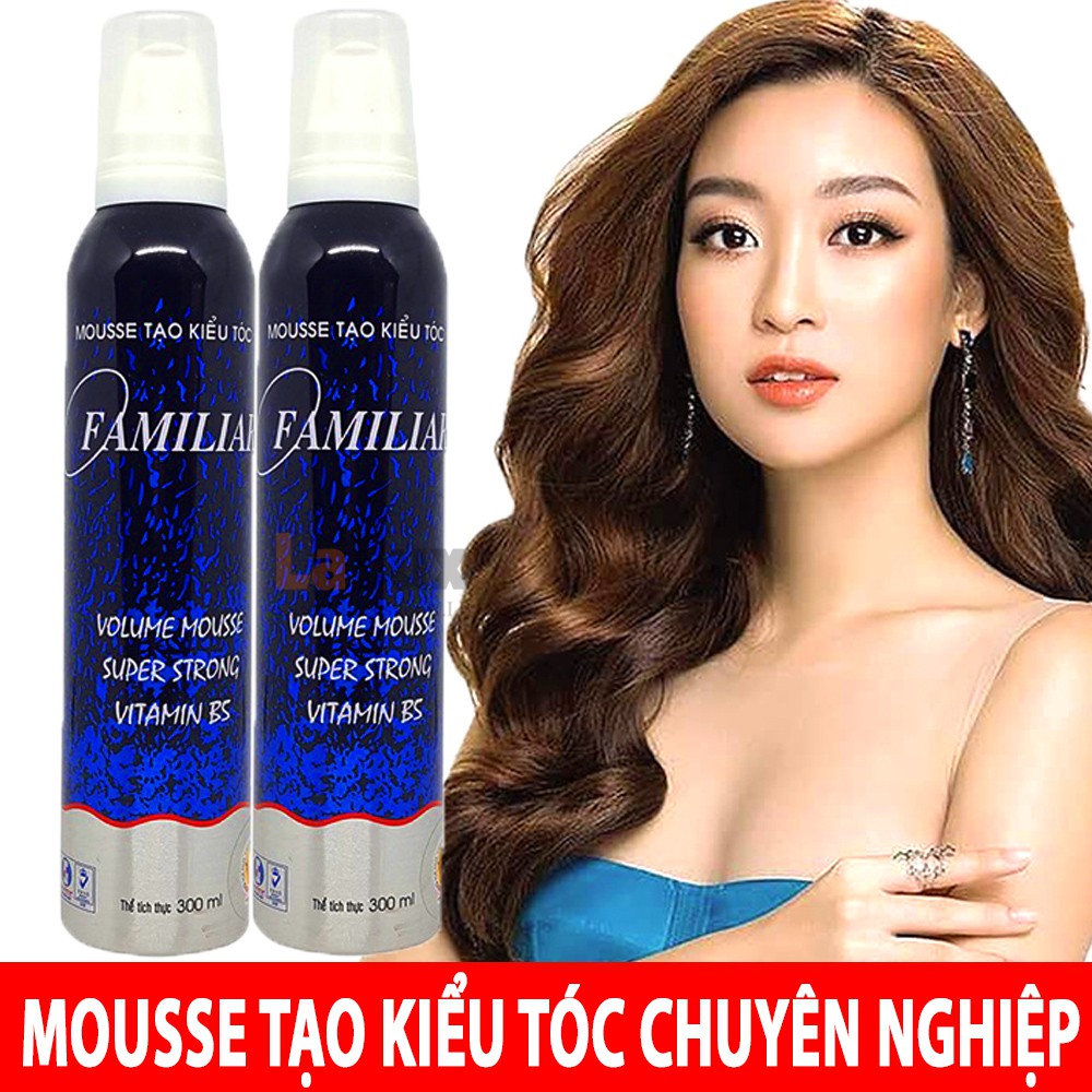 Keo Xịt Tóc FAMILIAR SUPER STRONG 250ML - Muosse Xịt Tạo Kiểu Tóc - Dạng Cứng Giữ Nếp Lâu ( Đen )