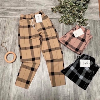 Quần baggy nữ xước kẻ sọc - kingqueen