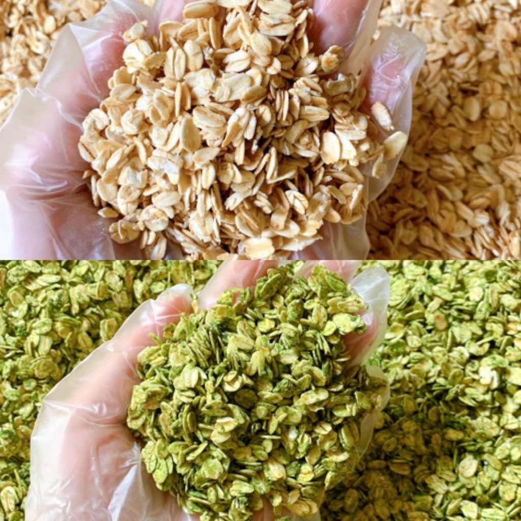Yến mạch nuớng ăn liền gồm 3 vị mật ong, matcha, socola eatclean & healthy hộp 500gr.