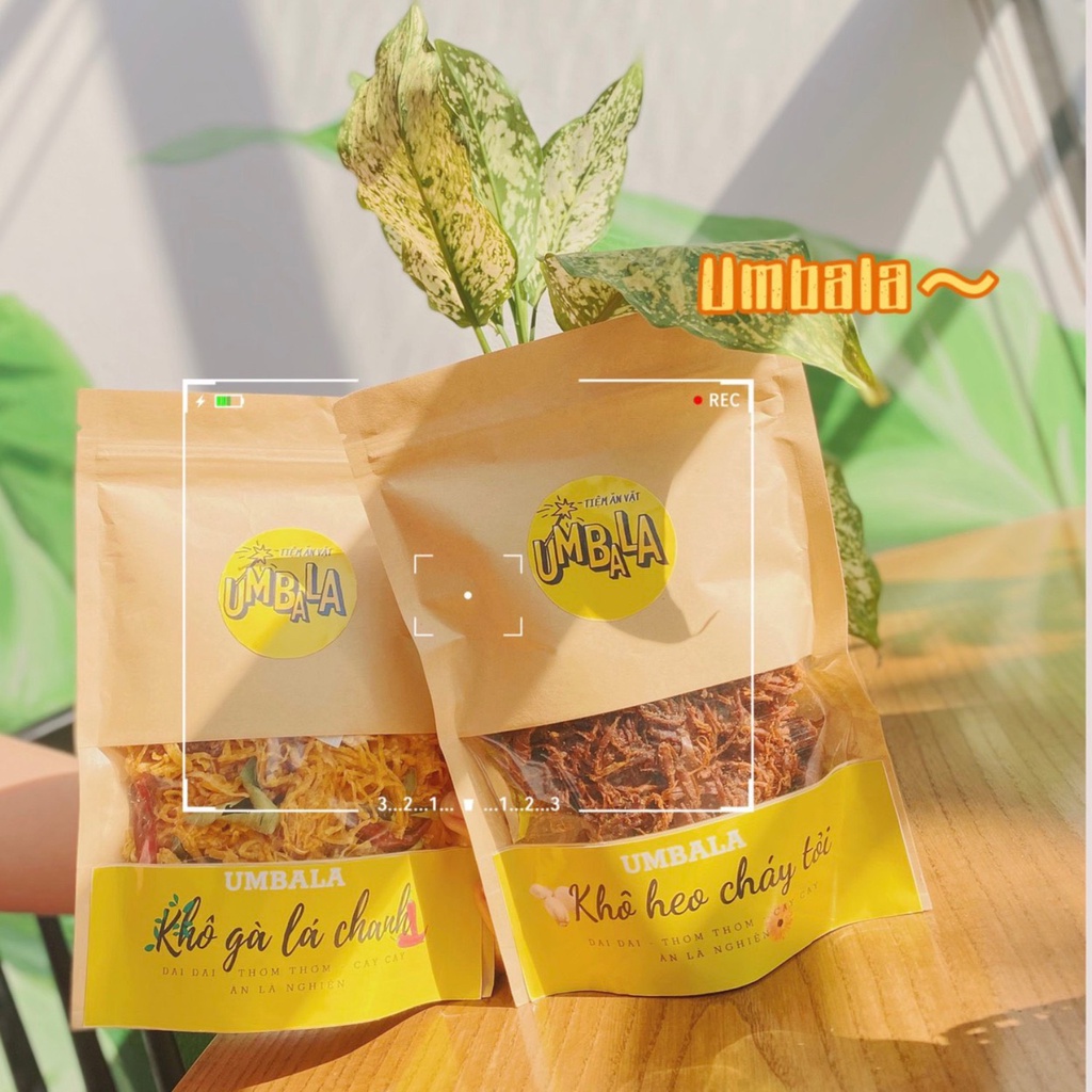 [BEST SELLER] 100g Khô gà lá chanh dạng túi zip ngon nhức nách ăn vặt Umbala | BigBuy360 - bigbuy360.vn
