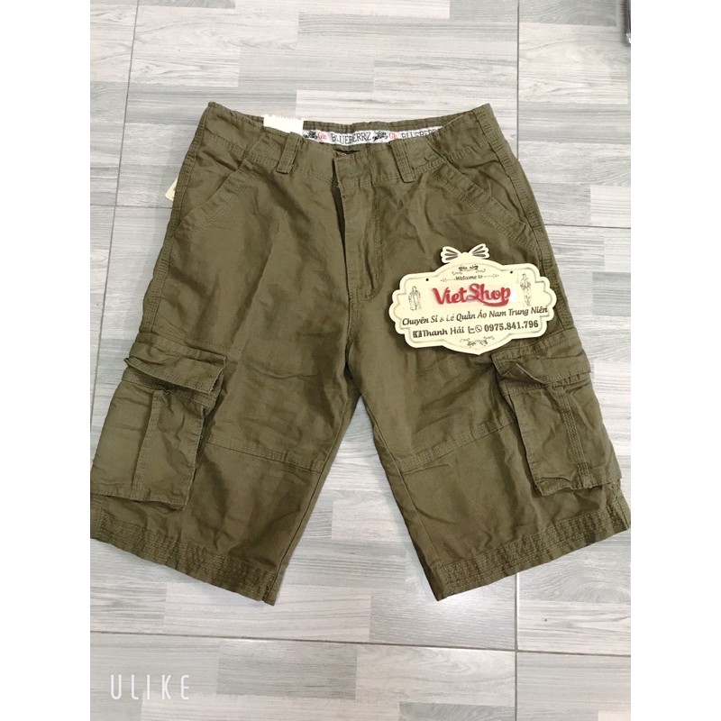 Quần ngố kaki túi hộp nam trung niên chất đẹp dày dặn