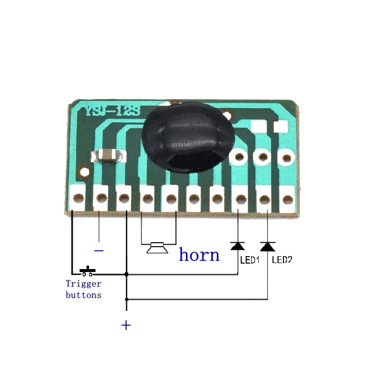 Bảng module phát nhạc Ysj-12S 12 kênh có đèn LED