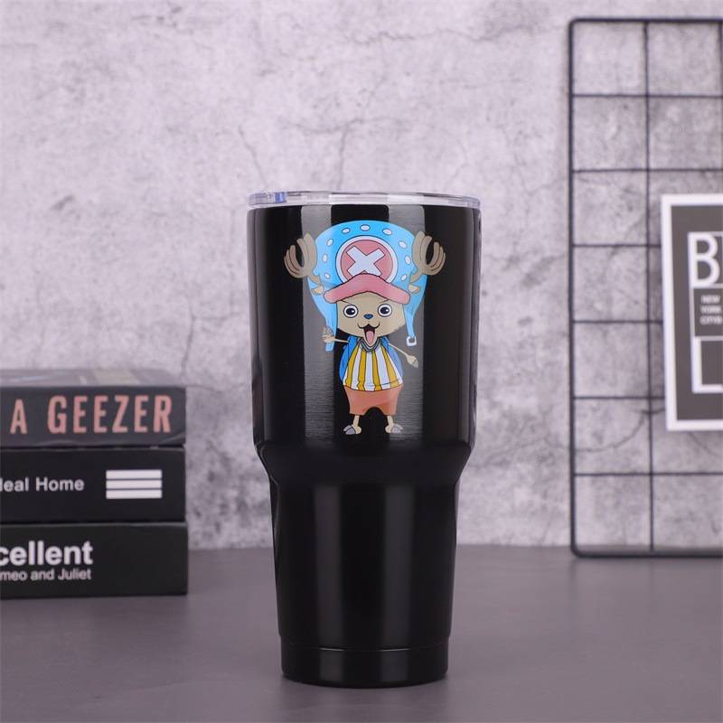 Ly nước giữ nhiệt bằng thép không gỉ 304 in hình nhân vật Anime One Piece