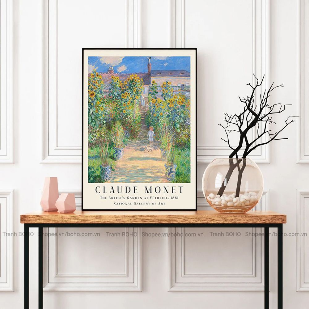 Mẫu tranh Claude Monet 50x70cm - Tranh Canvas Decor treo tường - Trang Trí Phòng Ngủ Phòng Khách Sạn - MELYHOME DECOR