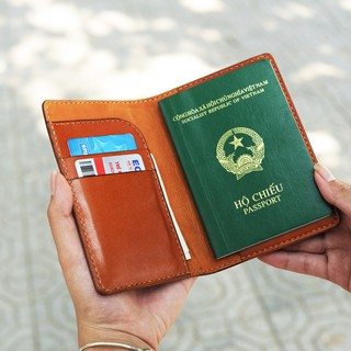 Bì bọc sổ Passport - Da bò nhập khẩu - Đồ da Handmade