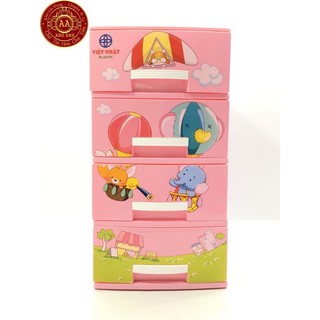 Tủ nhựa kitty, tủ đựng đồ việt nhật 3 tầng, 4 tầng xịn đẹp 33x26x50