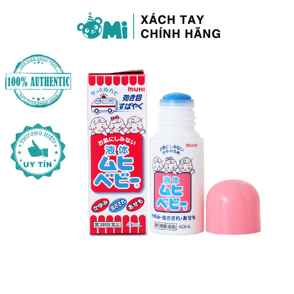 Lăn muỗi Muhi hồng cho bé sơ sinh