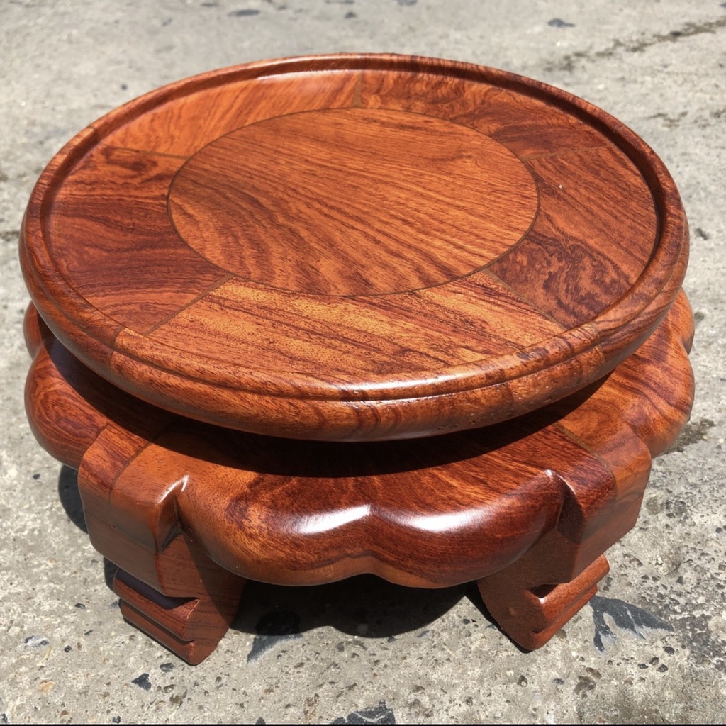 Kỷ tròn, đôn tròn, chân kê bát hương dáng cao gỗ hương cao cấp 28cm
