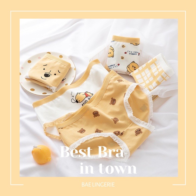 (Có chọn màu) Quần lót nữ cotton thun dễ thương thoáng mát LITTLE BEAR - Bae Lingerie