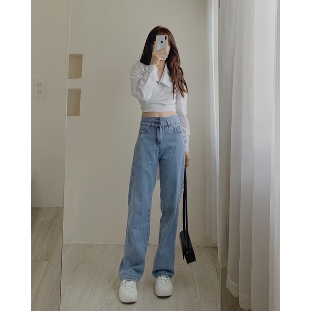 Áo sơ mi dáng croptop buộc nơ 541