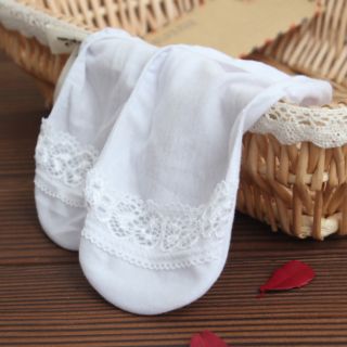 Vớ ren mang giày lười giày bup bê