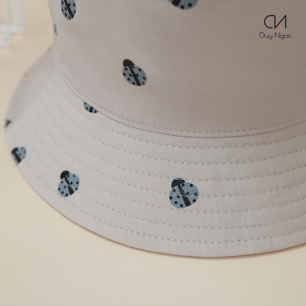 Nón Bucket Bọ Cánh Cam Duy Ngọc Cao Cấp, đội 2 mặt tùy chỉnh, họa tiết ngộ nghĩnh - UNISEX