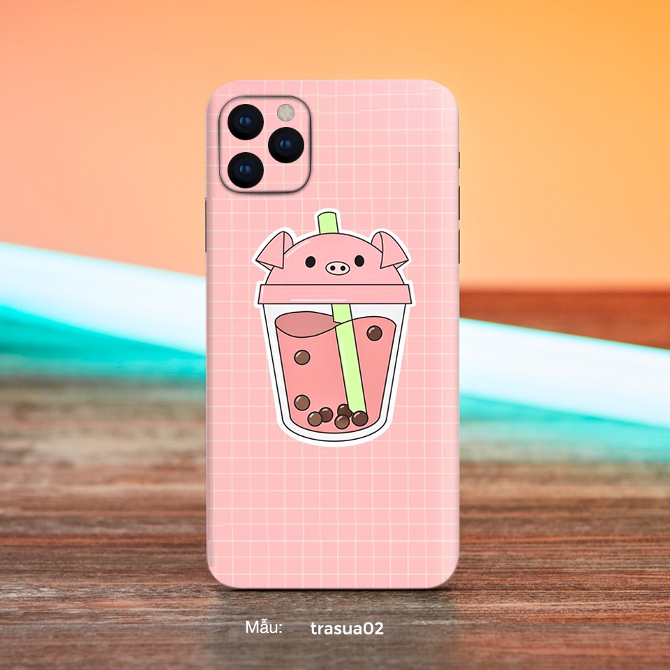 Miếng dán Skin Trà Sữa Cute cho iphone, Samsung, Oppo và các dòng điện thoại khác